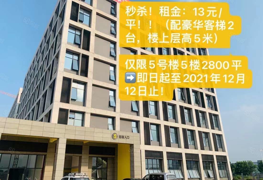 常平镇全新厂房5楼2800平只租13元 楼上5米高两部客梯
