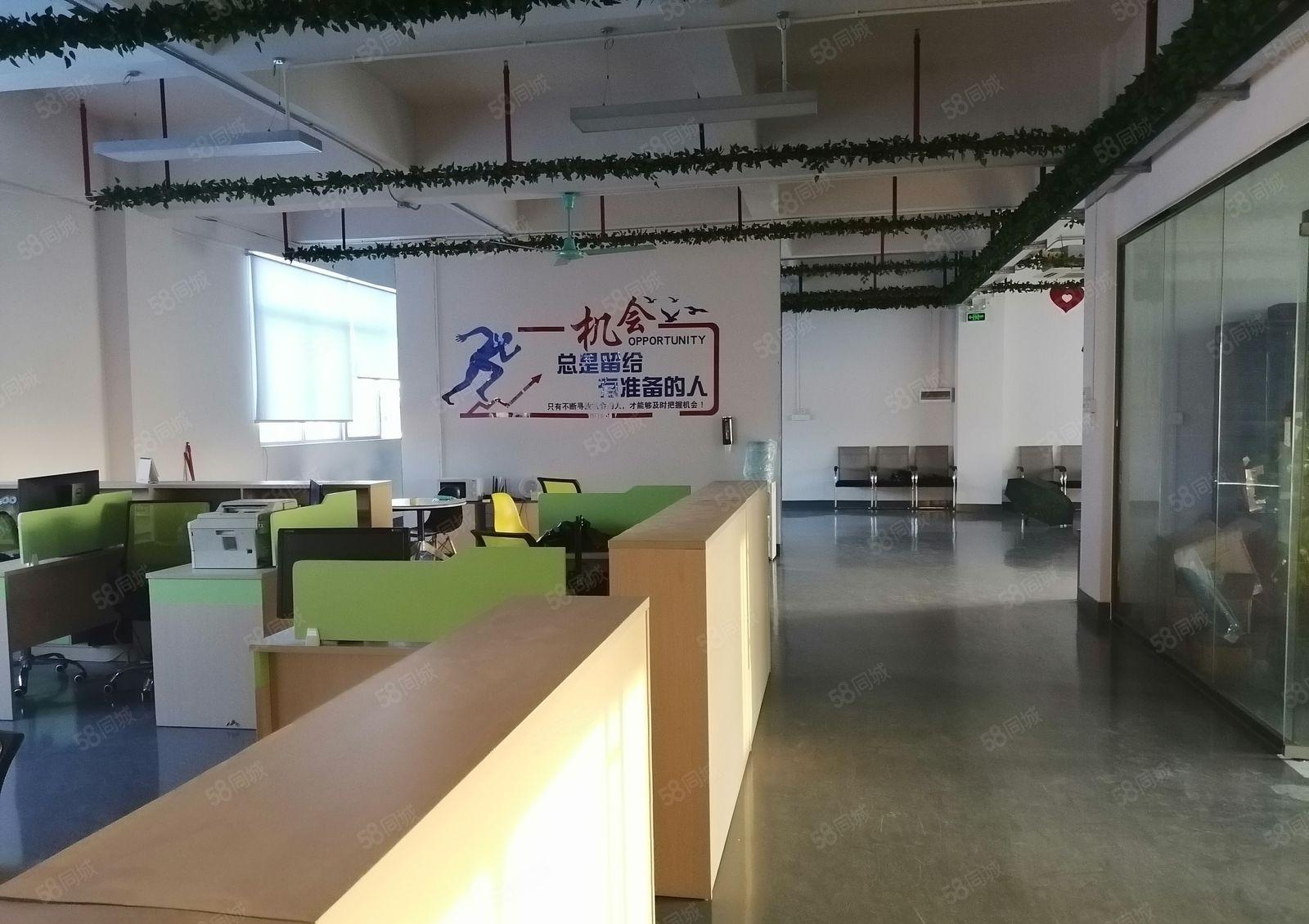 全新地坪漆厂房1350平方，现成精装修办公室个人厂房出租