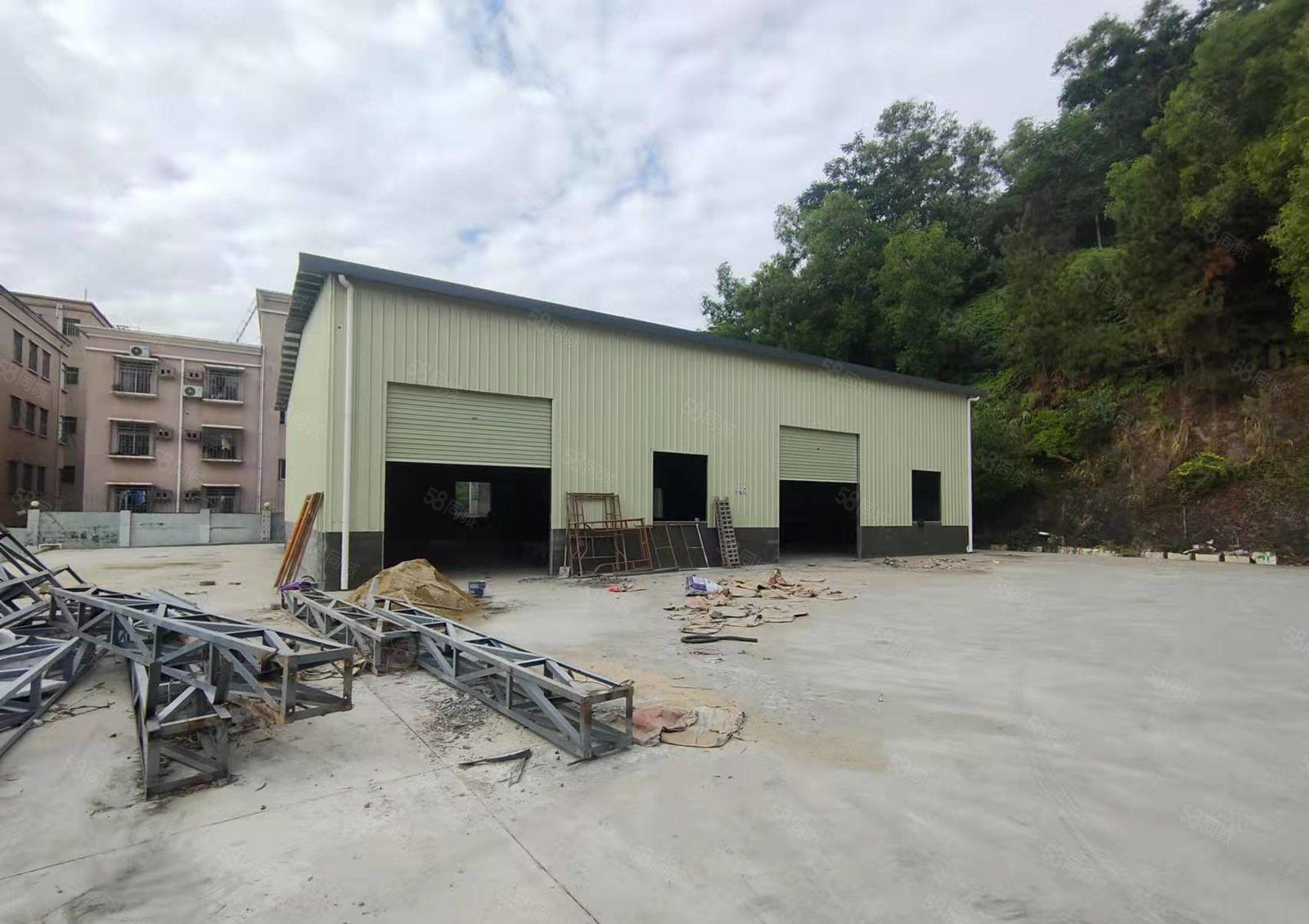 凤岗竹塘靠山边单一层钢构厂房出租600平 6米高 中间无柱子