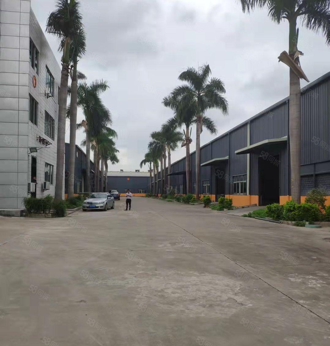 大岭山百花洞月底空出1500平8米高带航车隔楼办公室厂房出租