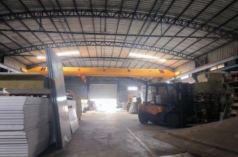 滴水8米 大片美新出1320平钢构厂房出租  带2.8吨航车