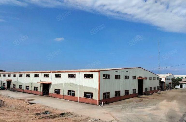 企石镇原房东的独门独院单一层钢构厂房，现成水电到车间，办公室