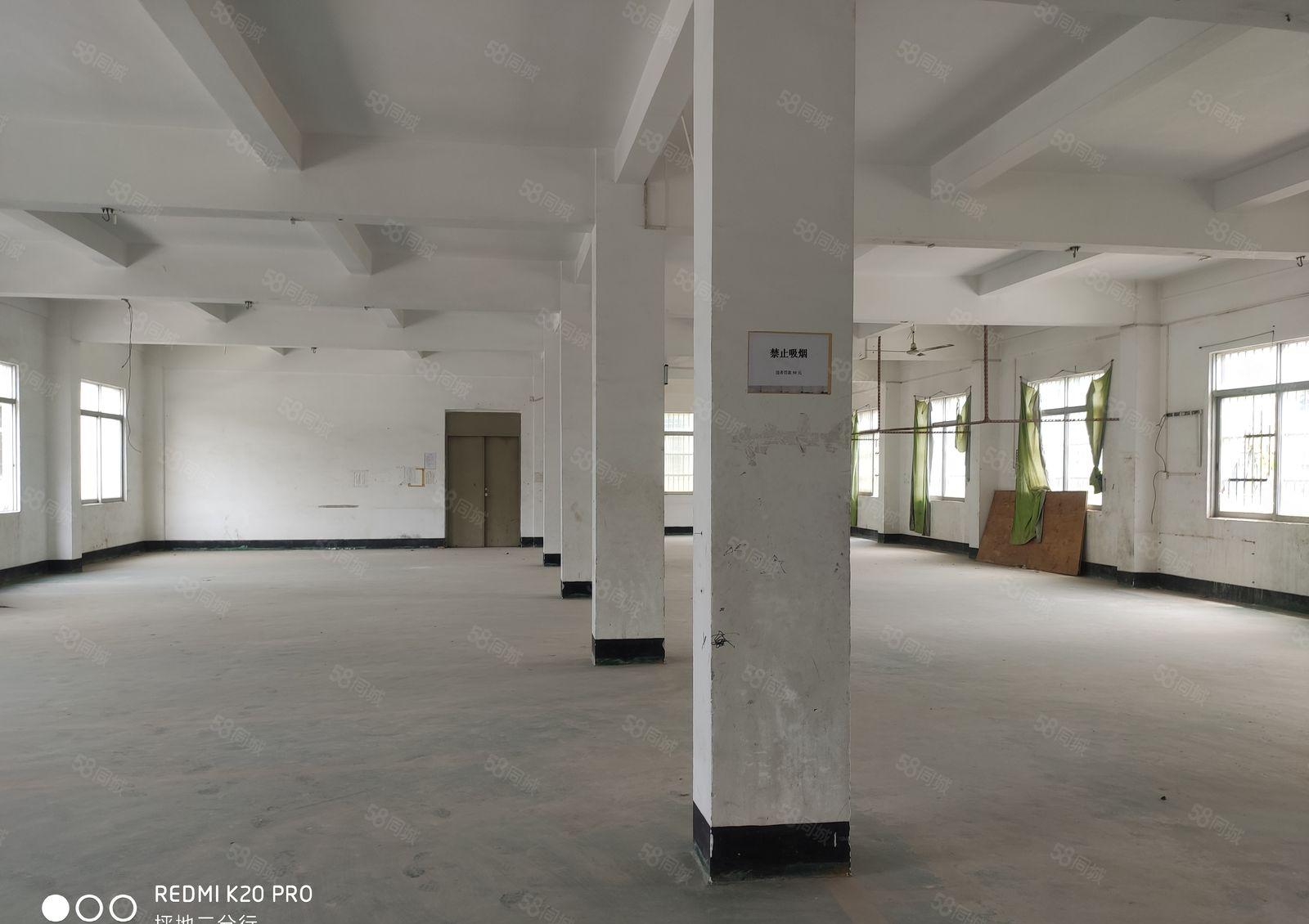 惠阳新圩楼上500平标准厂房出租现成装修有货梯