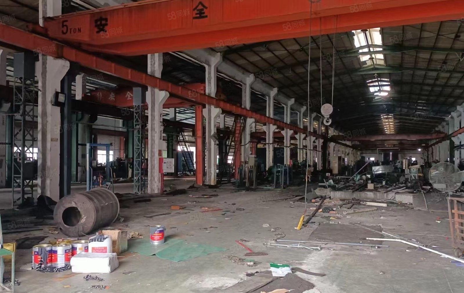 高速口砖墙到顶独院钢构重型工业厂房现成行车10吨空地大