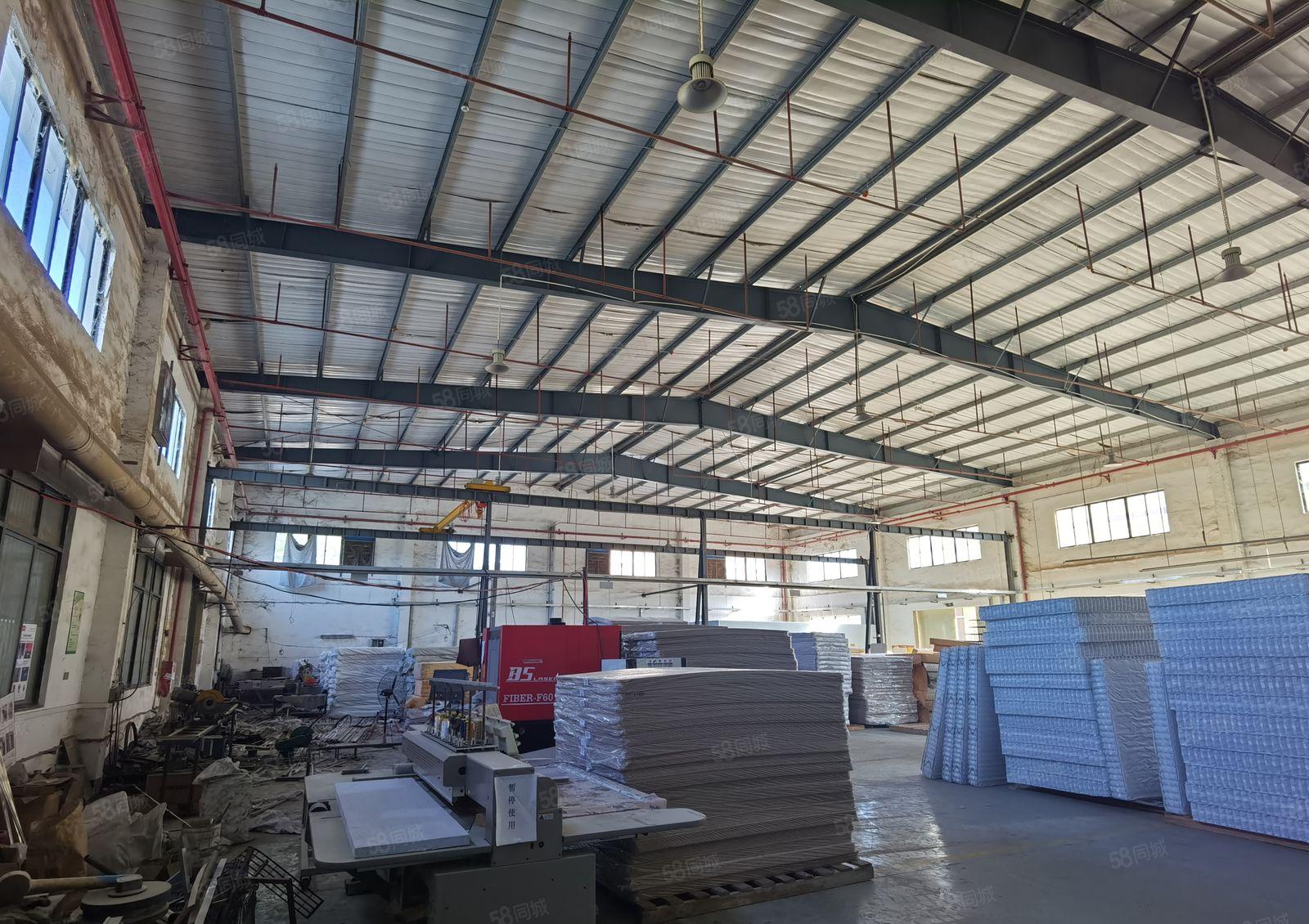 惠东县白花镇工业园内新空出滴水八米高钢结构厂房1700平出租