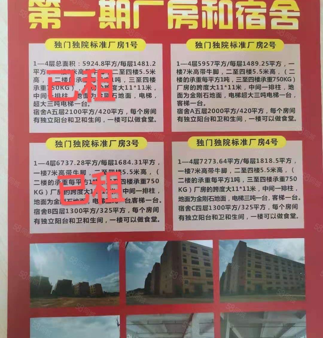 出租惠东大岭13230平方工业厂房，可办环评有专变，15元