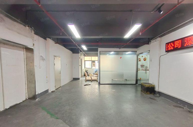 西乡，鹤洲大型工业园，楼上带装修650平厂房电到位，租金便宜