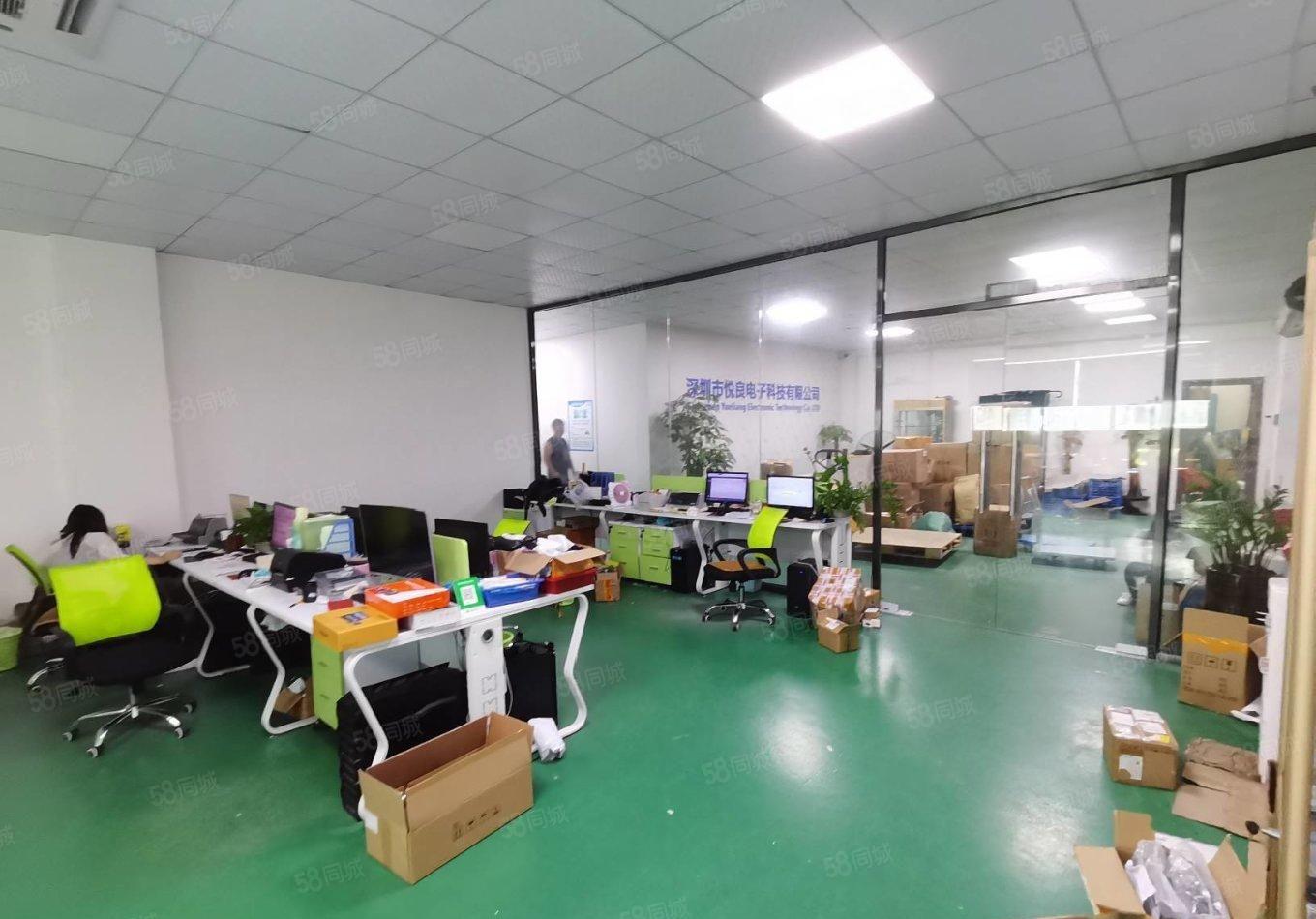 宝安沙井大型工业园新出楼上带装修1350平厂房出租可分租