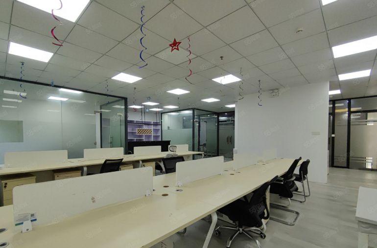 西乡固戍精装办公室358平，4个隔间，租金35起，业主直租