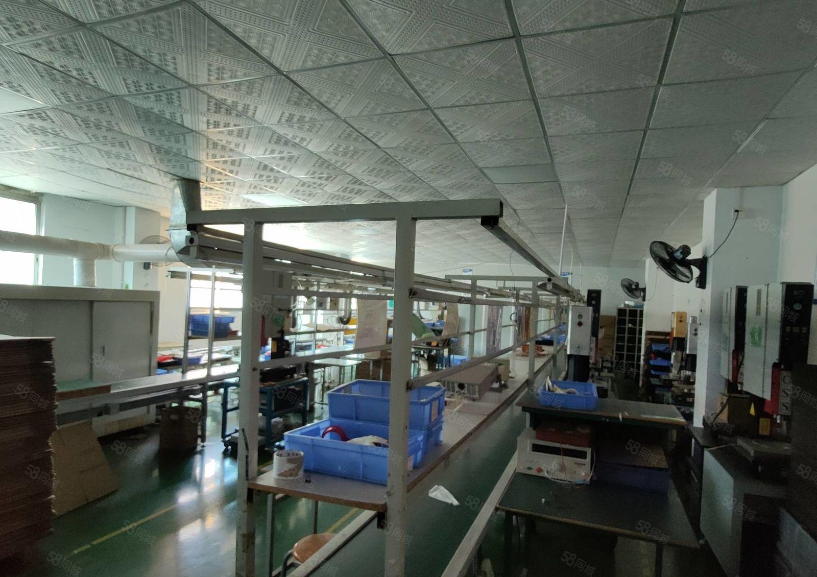可分租！宝安沙井大型工业园二楼1850平精装修厂房仓库出租