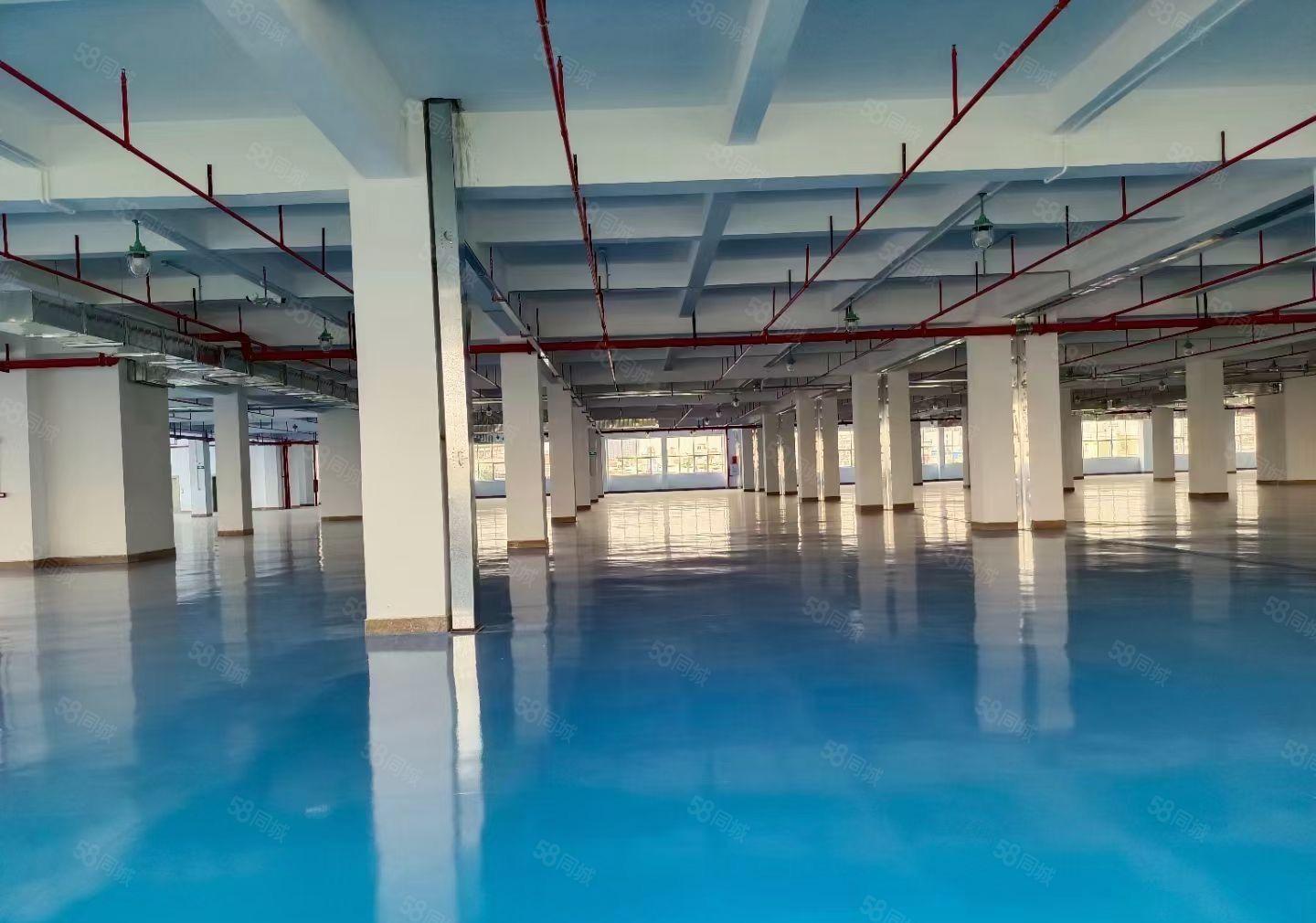 石岩第三工业区楼上单层2000平厂房仓库出租，带精装修空地大