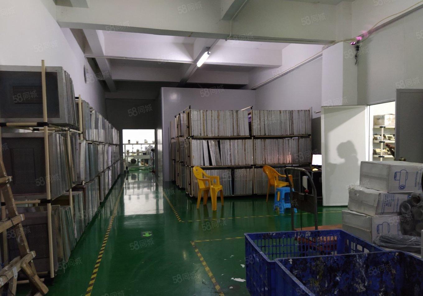 沙井新桥高速路口工业园新出楼上1000平精装厂房，精装修