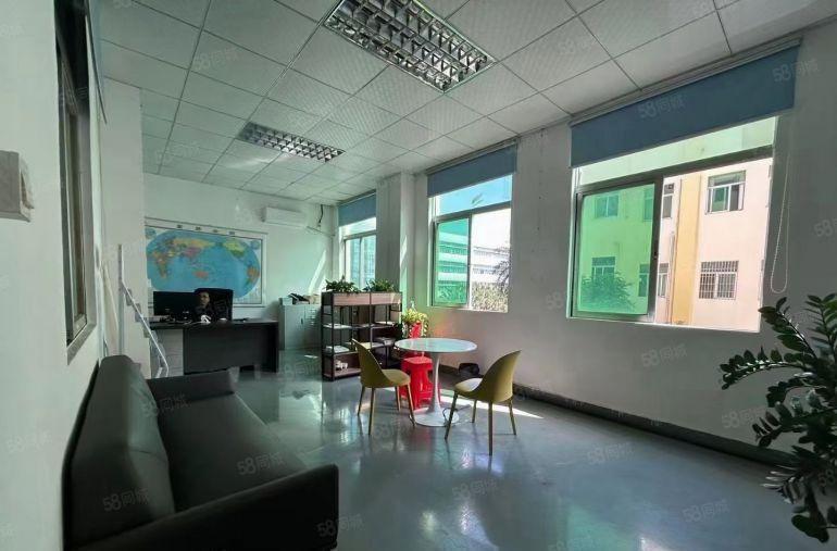 福永塘尾地铁口工业园区楼上精装修2250平出租办公研发设备等