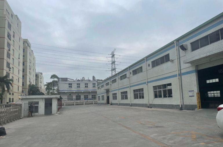 沙井独门独院6500平方带独立办公楼厂房全新地坪漆空地免费用