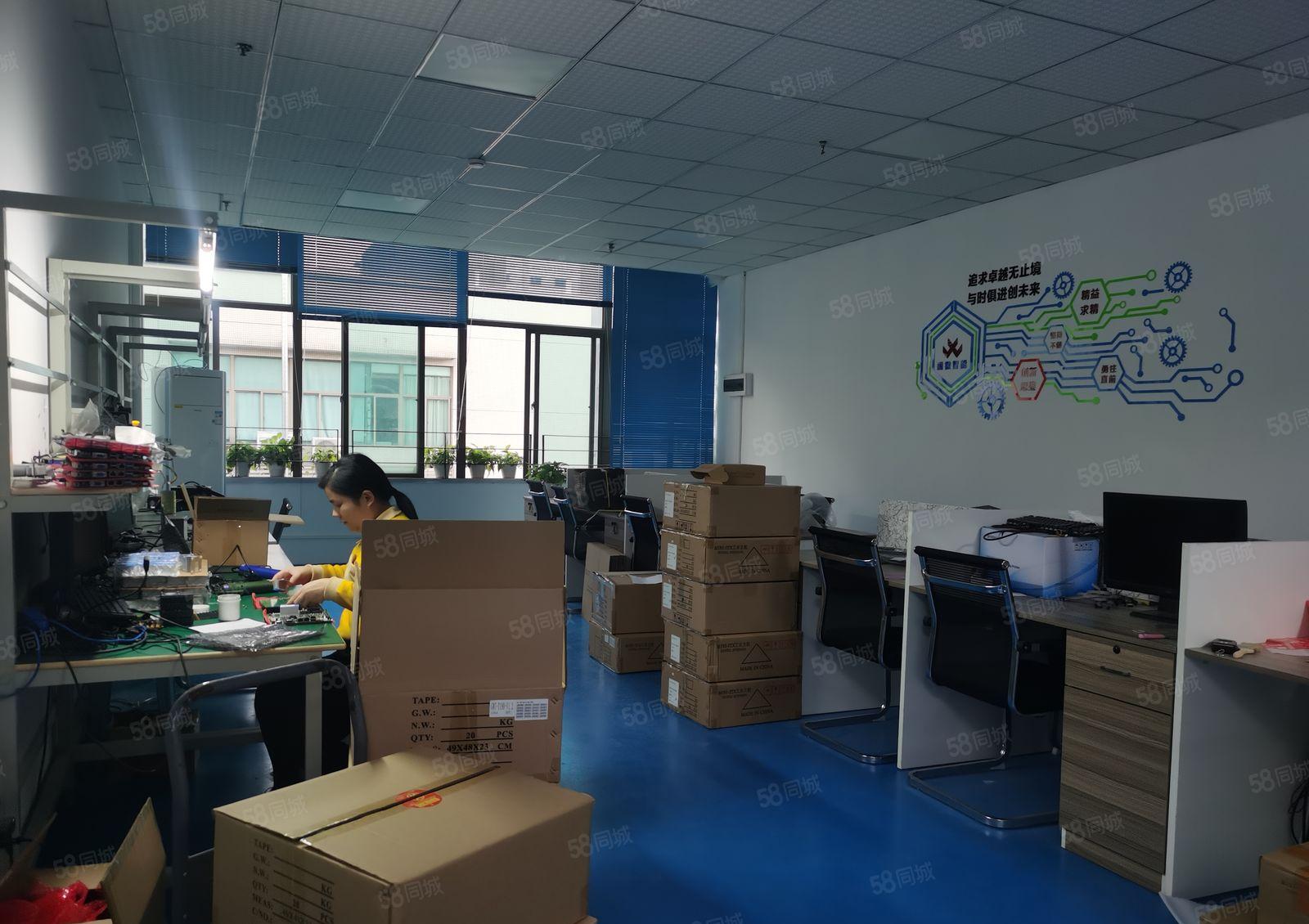 大浪华荣路红本产业园新出楼上1100平精装厂房形象好配套完善