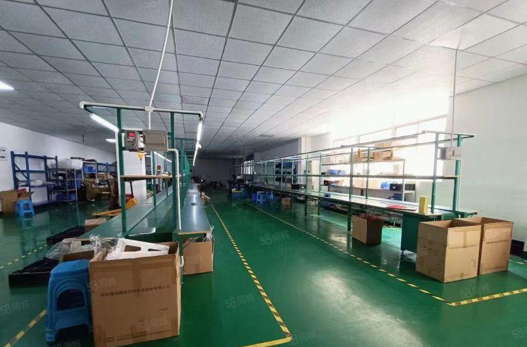 龙华大浪原房东500平方带精装修全新地坪漆红本厂房出租转租