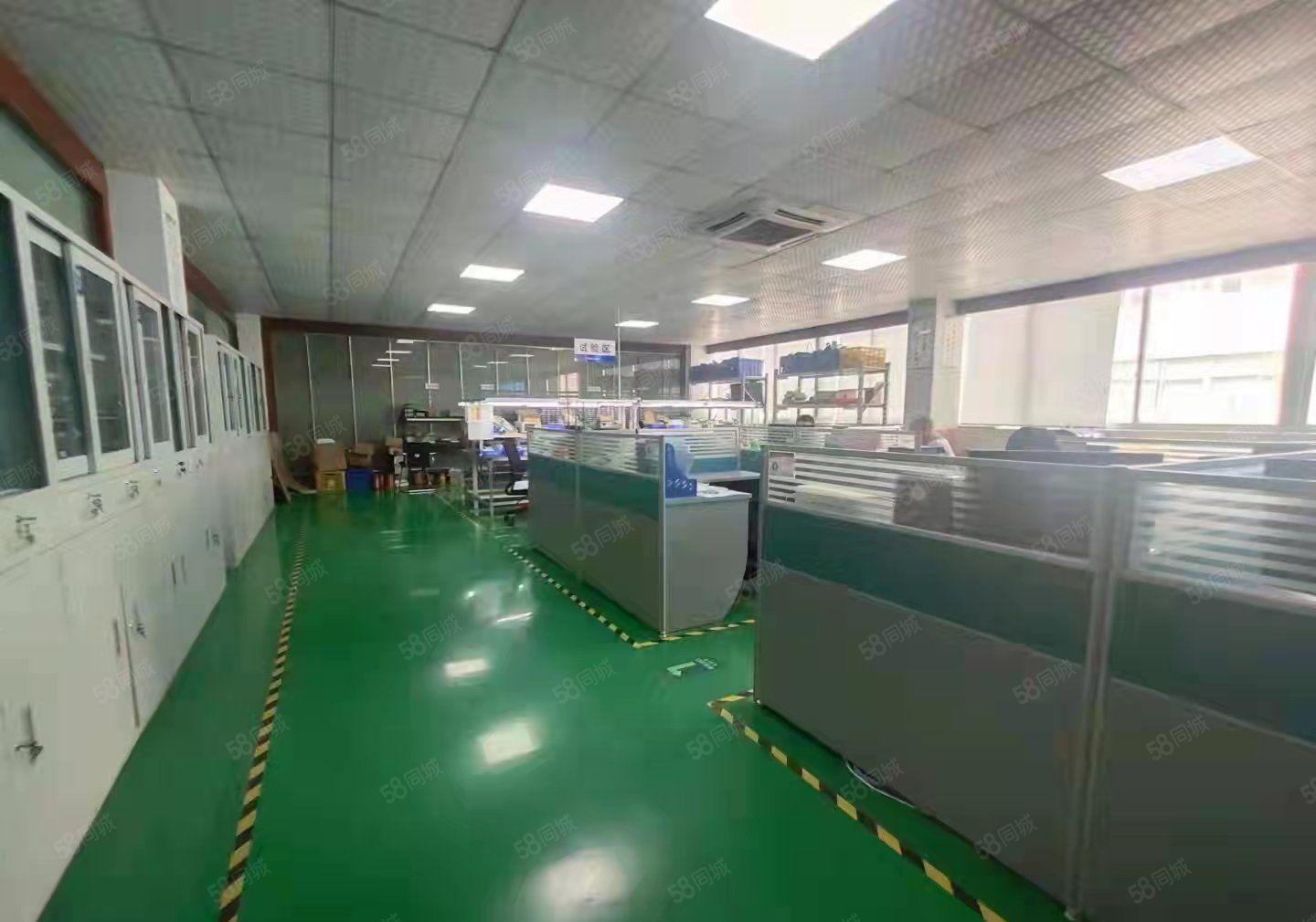 坪地低碳城旁工业园楼上1050平带精装修厂房仓库出租，可办公