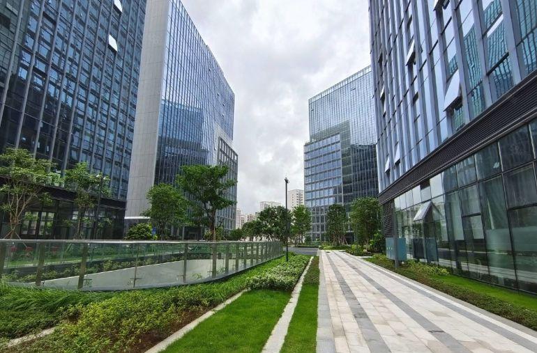 医疗研发办公基地单层1400平地铁口全景落地窗开发商直租！