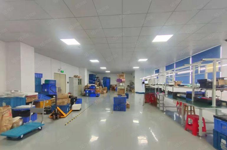 西乡鹤州，恒丰大型工业园楼上650平带现成装修厂房，拎包生产